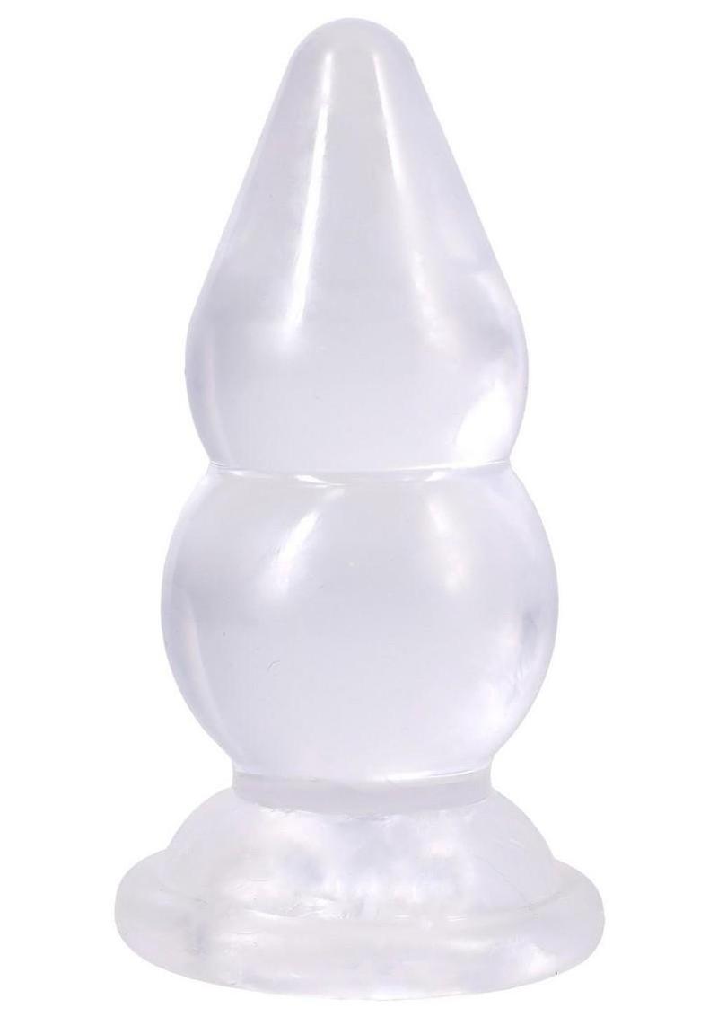Crystal Jellies Double Pop Plug - Clear - 6in