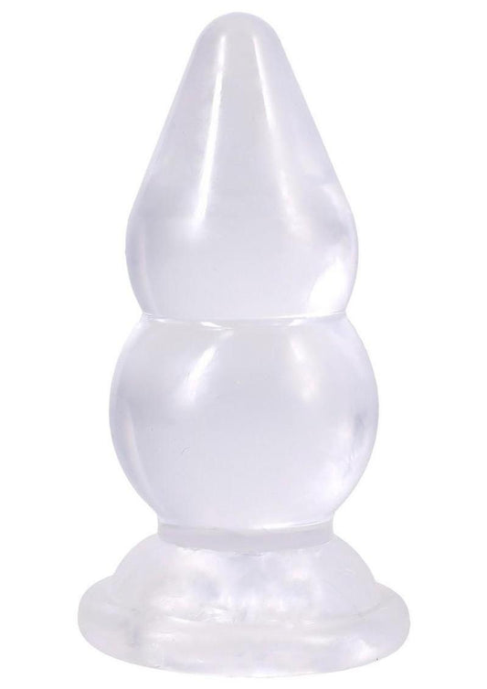 Crystal Jellies Double Pop Plug - Clear - 6in