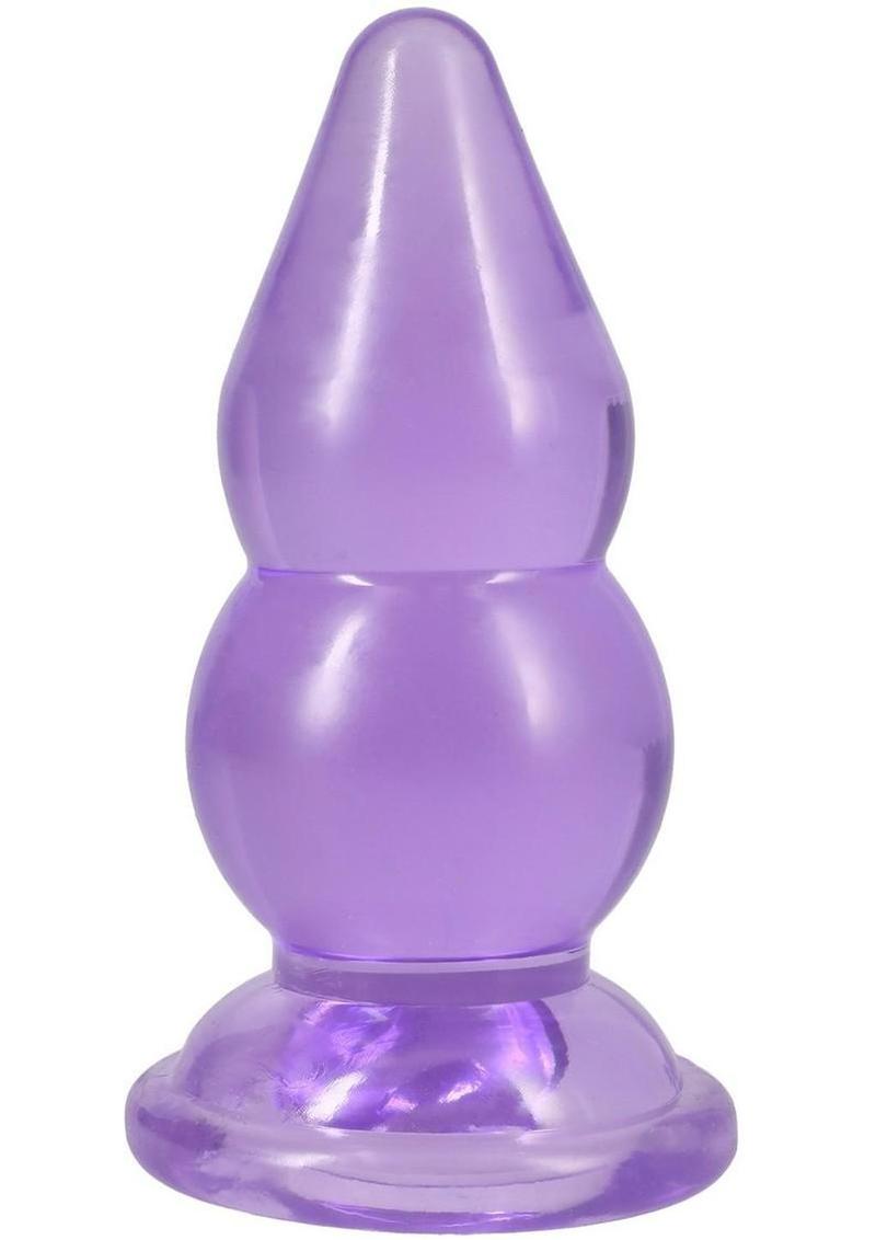 Crystal Jellies Double Pop Plug - Purple - 6in
