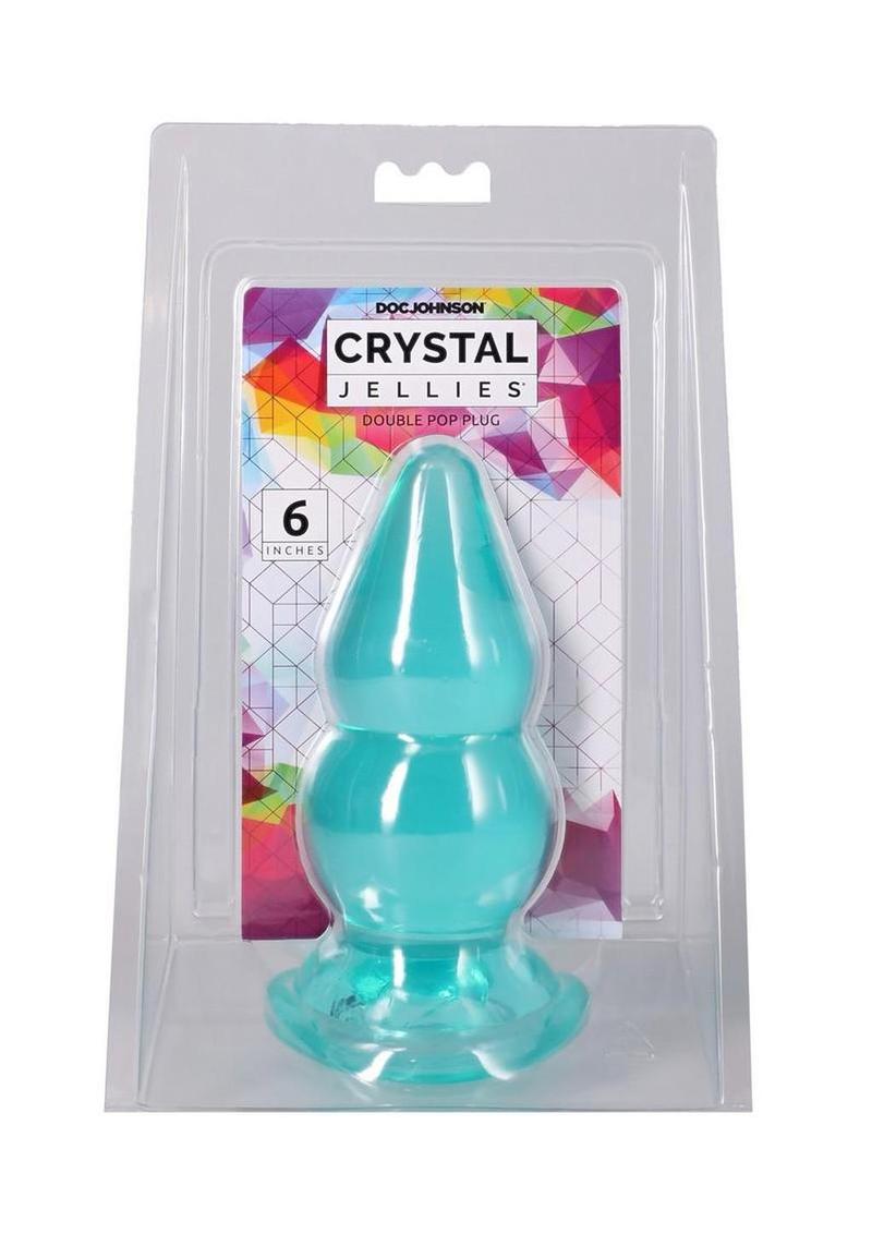 Crystal Jellies Double Pop Plug - Teal - 6in