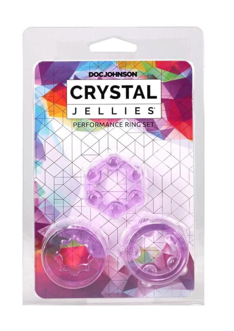 Crystal Jellies Performance Ring - Purple - 3 Piece/Set