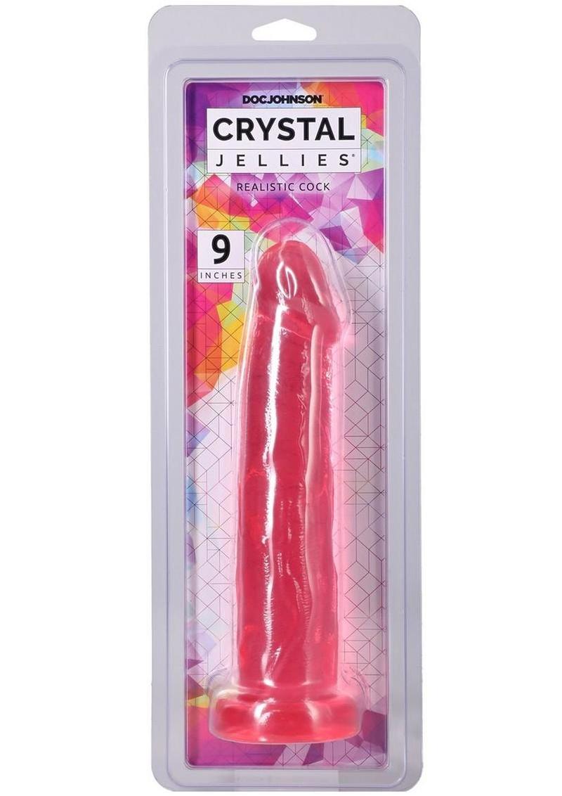 Crystal Jellies Realistic Cock - Pink - 9in