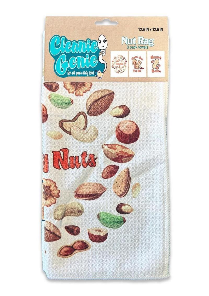 Cum Rags Nuts - Brown/White - 3 Per Set