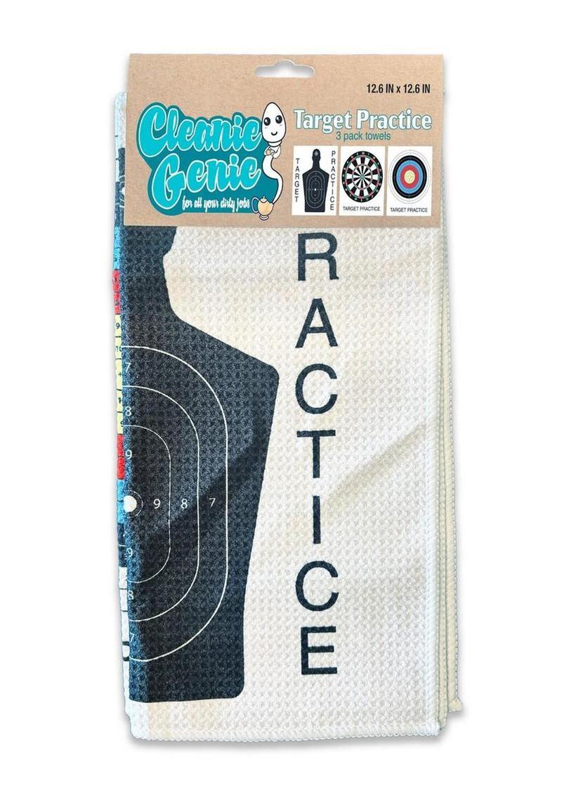 Cum Rags Target Practice - Black/White - 3 Per Set