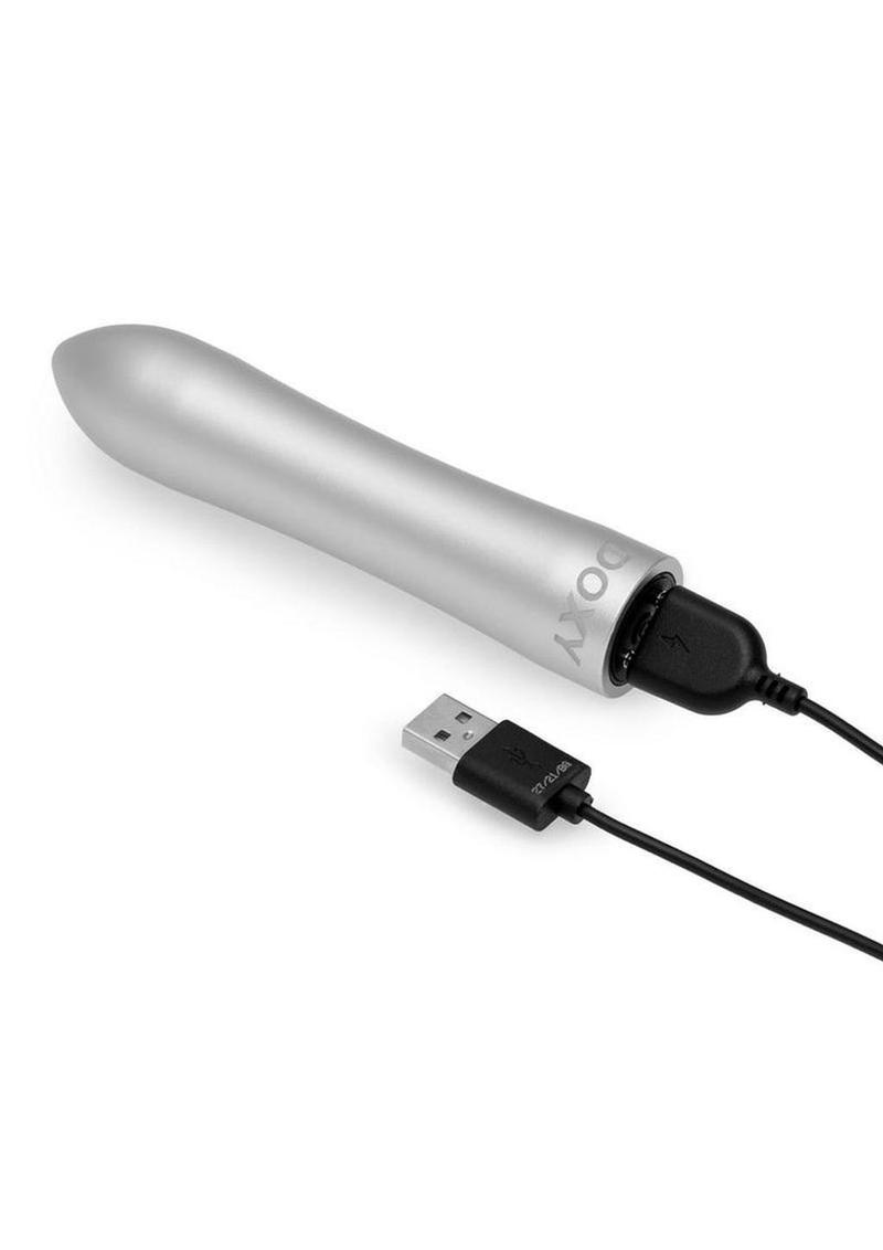 Doxy Bullet Rechargeable Aluminum Vibrator - Metal/Silver