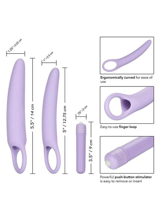 Dr. Laura Berman Isabelle Set Of 2 Vibrating Silicone Dilators - Lavender/Purple