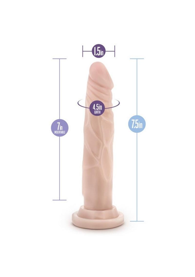 Dr. Skin Dr. Carter Silicone Dildo with Suction Cup - Vanilla - 7.5in