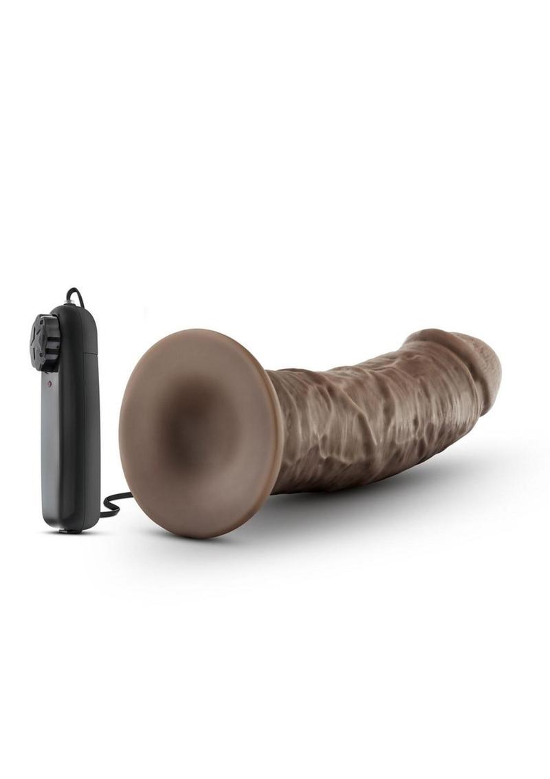 Dr. Skin Dr. Joe Vibrating Dildo with Remote Control - Chocolate - 8in