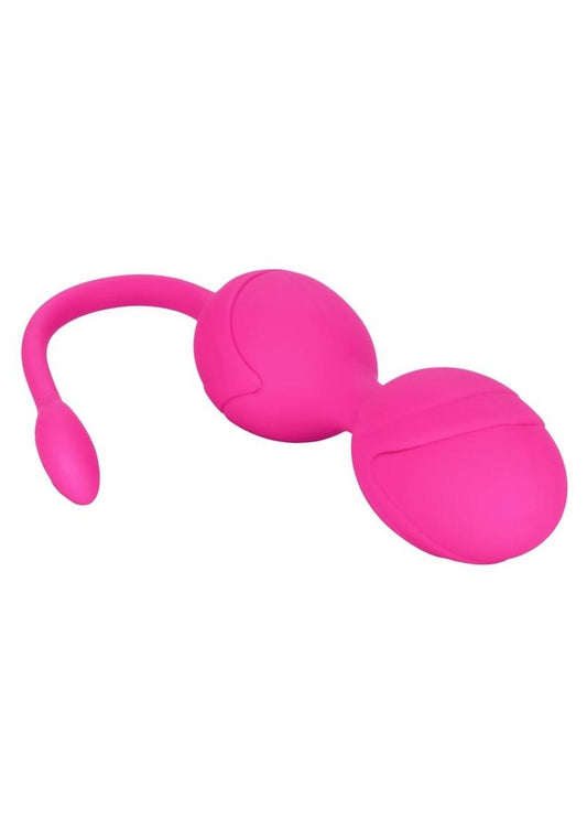 Dual Motor Kegel System Rechargeable Vibrating Silicone Kegel Balls with Remote Control - Black/Pink