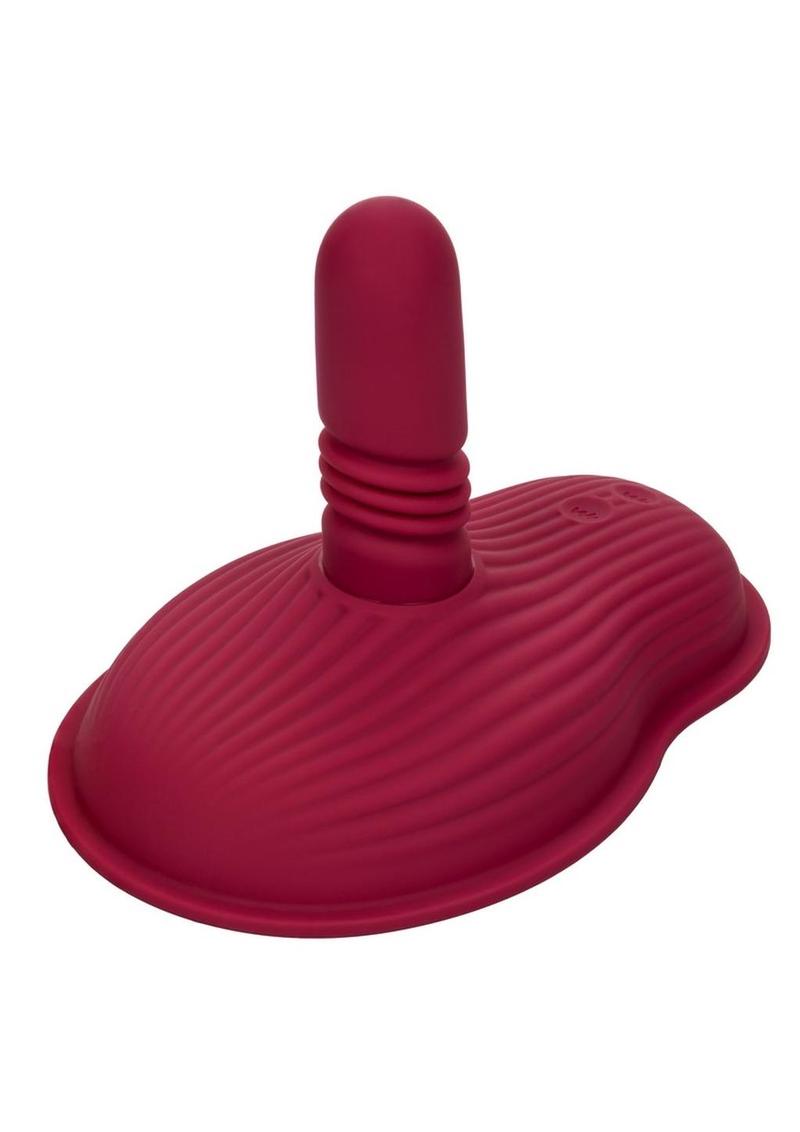 Dual Rider Rechargeable Silicone Remote Control Thrust and Grind Massager - Red