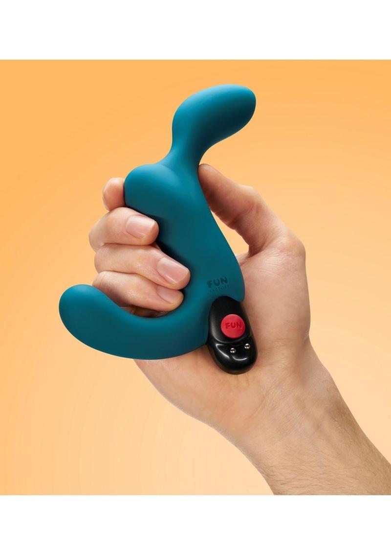 Duke Silicone Vibrating Prostate Anal Plug - Deep Sea - Blue
