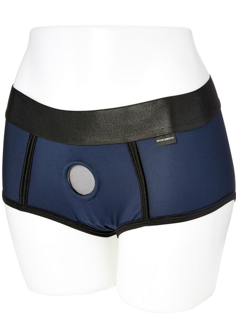 Em.Ex.. Active Harness Wear Fit Harness Boy Shorts - Blue - XSmall