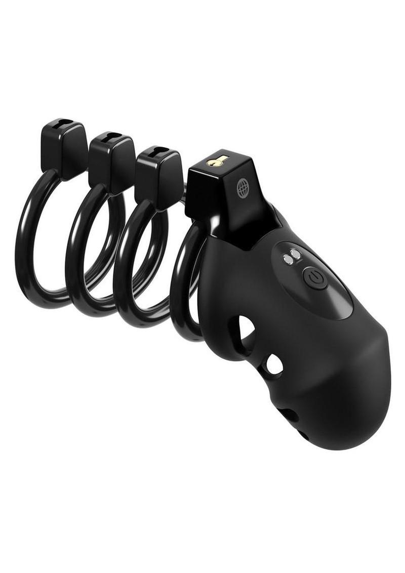 Fantasy C-Ringz Controlcore Pro Remote Control Vibrating Rechargeable Silicone Cock Blocker - Black
