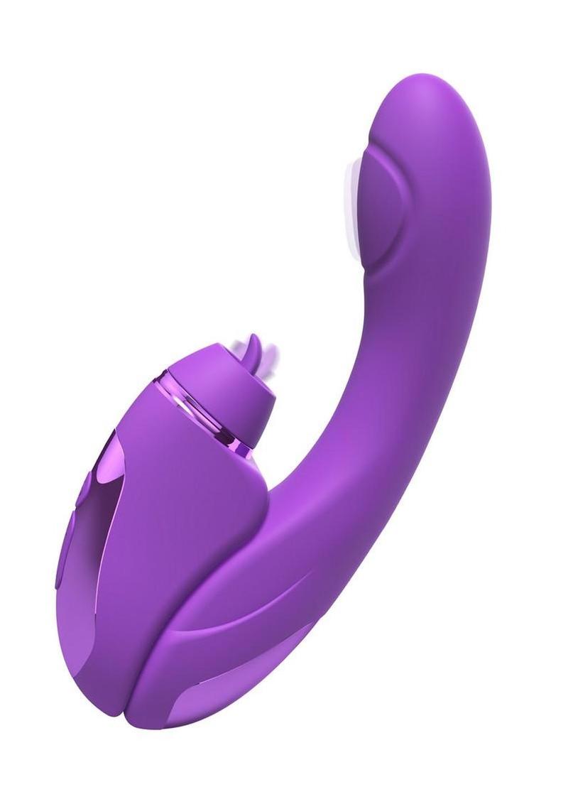 Fantasy For Her Duet Pro Rechargeable Silicone Dual Vibrator with Remote - Purple