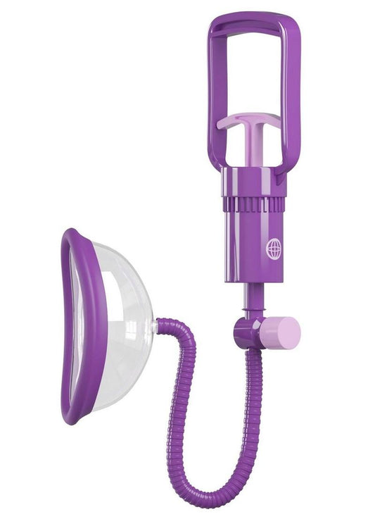 Fantasy For Her Manual Pussy Pump - Clear/Purple