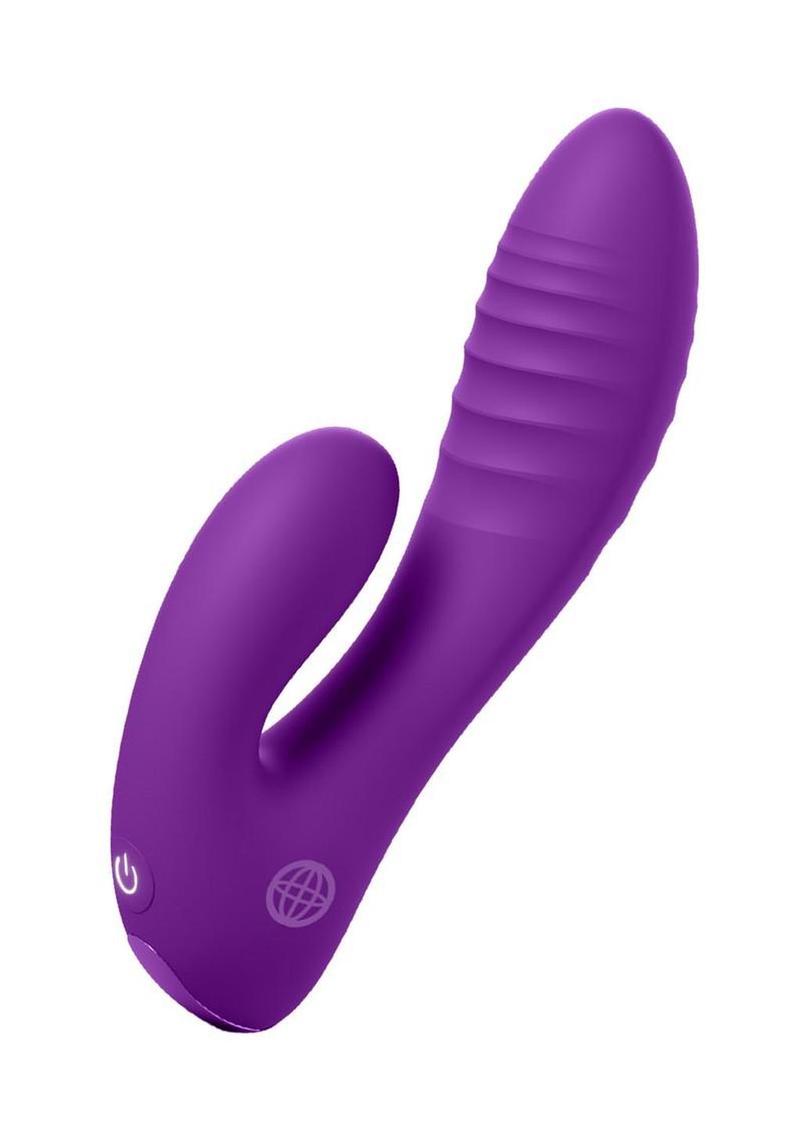 Fantasy For Her Secret Lover Rechargeable Silicone Vibrator with Stimulator - Purple