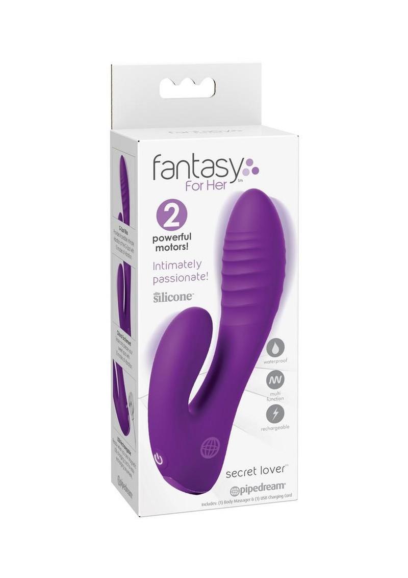 Fantasy For Her Secret Lover Rechargeable Silicone Vibrator with Stimulator - Purple