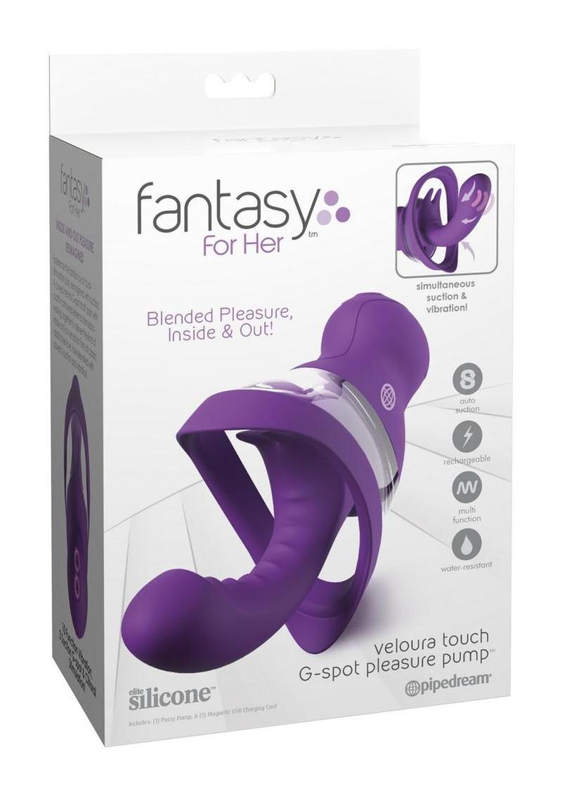 Fantasy For Her Veloura Touch Rechargeable G-Spot Pleasure Pump - Purple