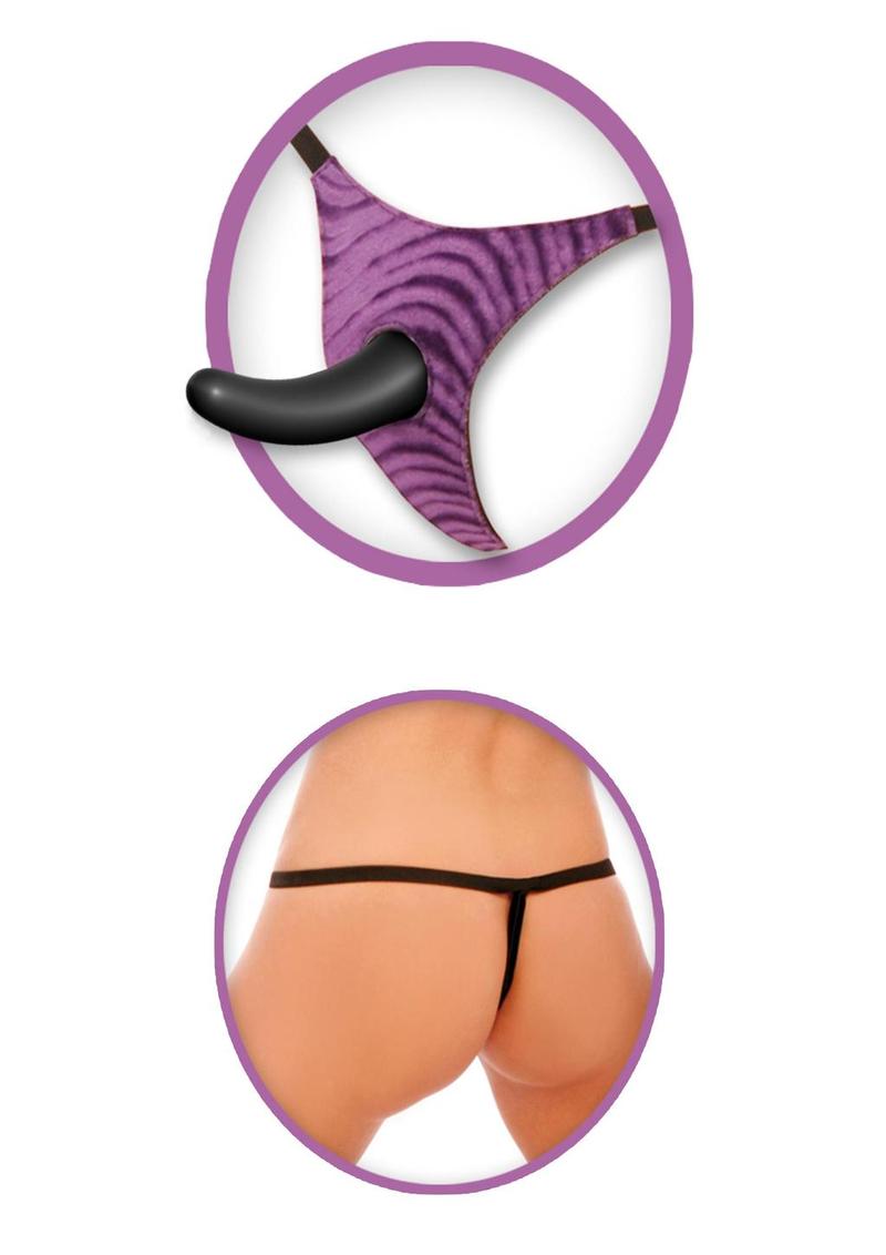 Fetish Fantasy Series Vibrating Strap-On For Him with Harness and Dildo - Purple - 5in