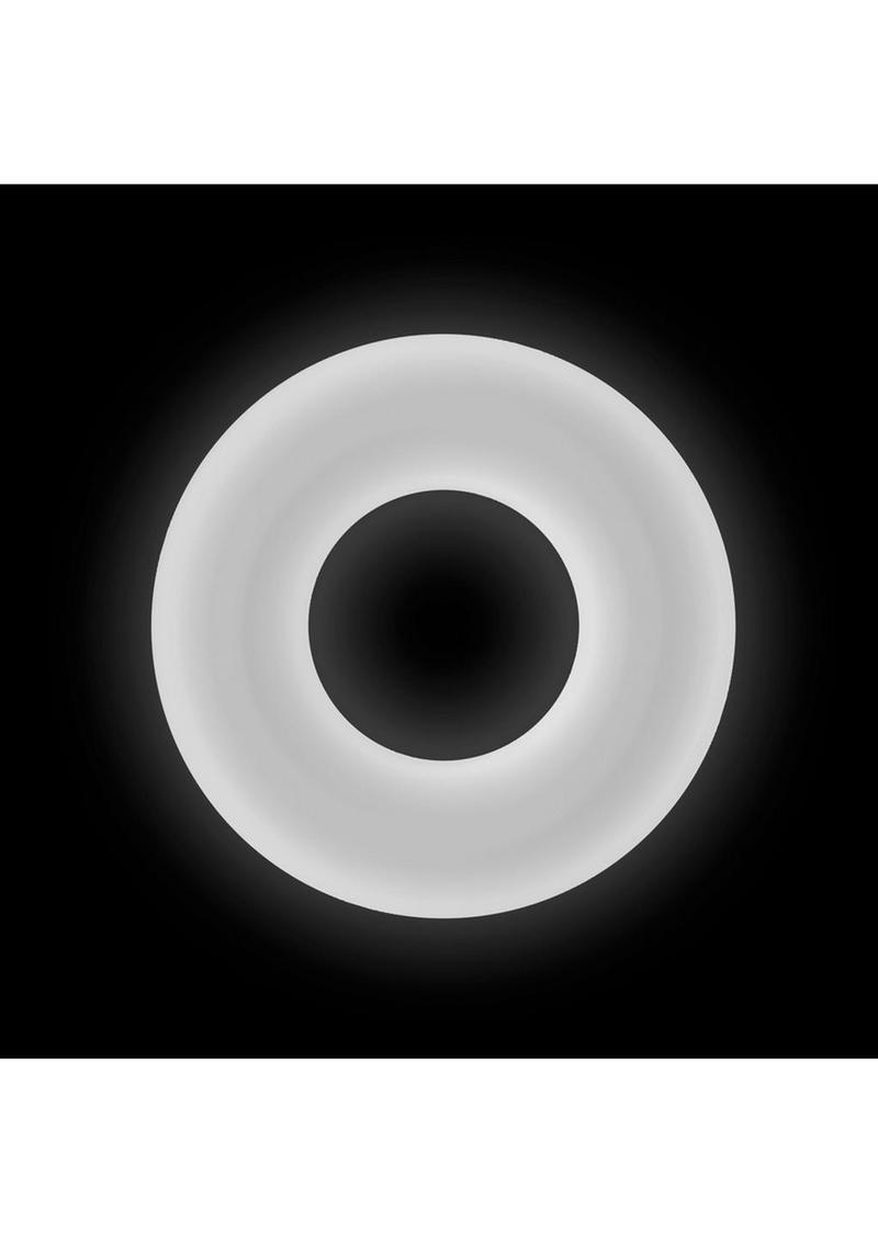 Firefly Bubble Ring Glow In The Dark Cock Ring - Glow In The Dark/White - Small