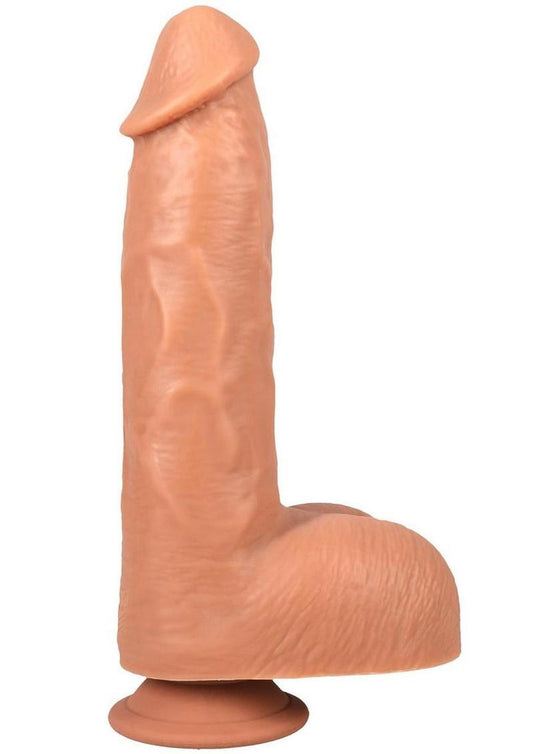 Fort Troff Cut Thruster Rechargeable Silicone Dildo Sex Machine with Remote - Caramel