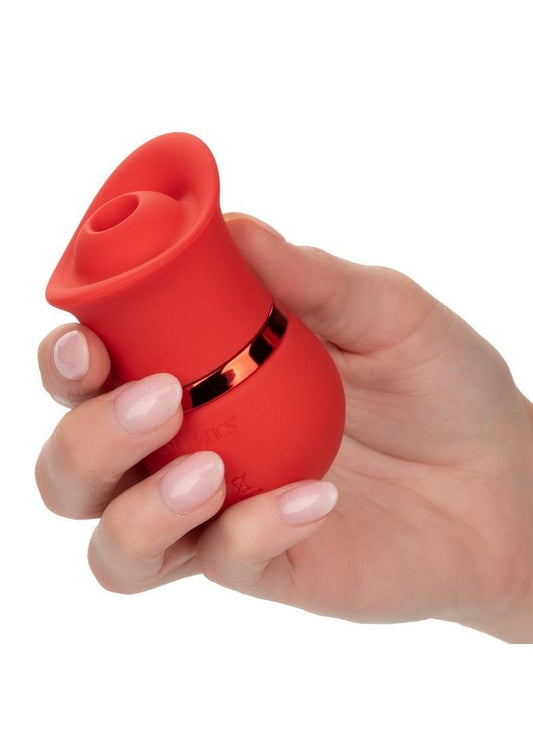 French Kiss Suck and Play Rechargeable Silicone Interchangeable - Red - Set