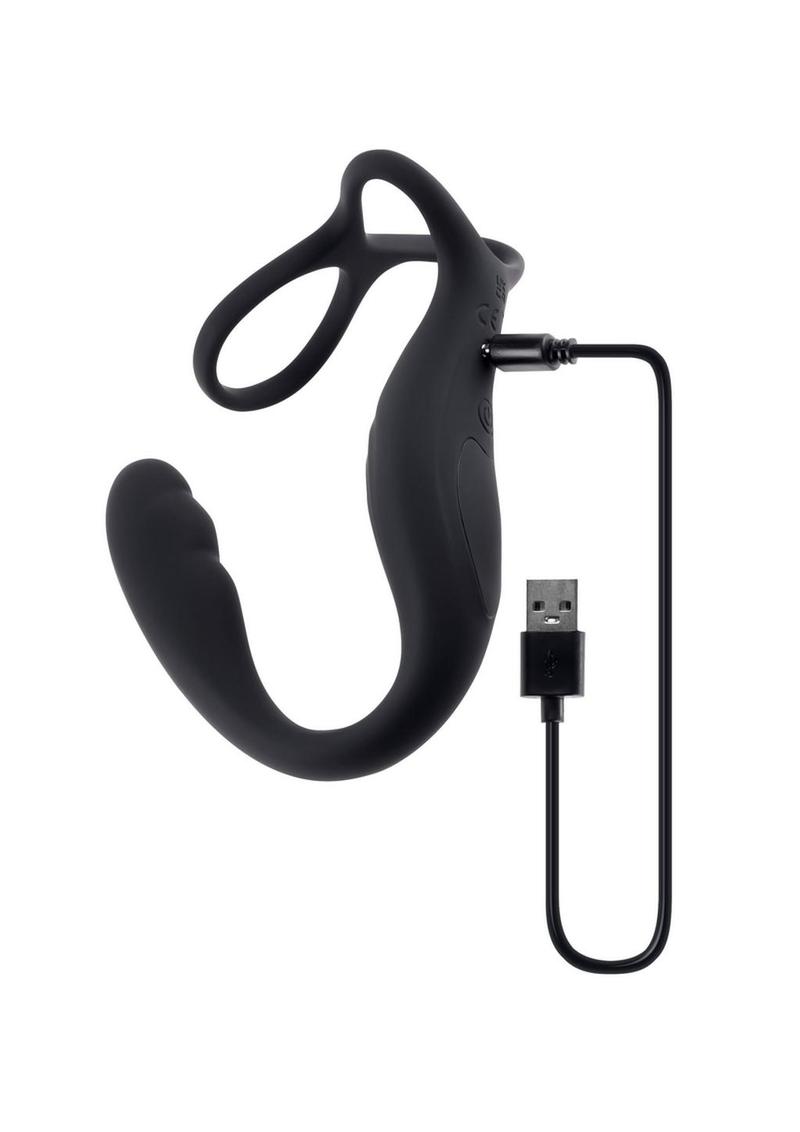 Gender X The Wrangler Rechargeable Silicone Triple Stimulating Anal Vibrator with Remote - Black