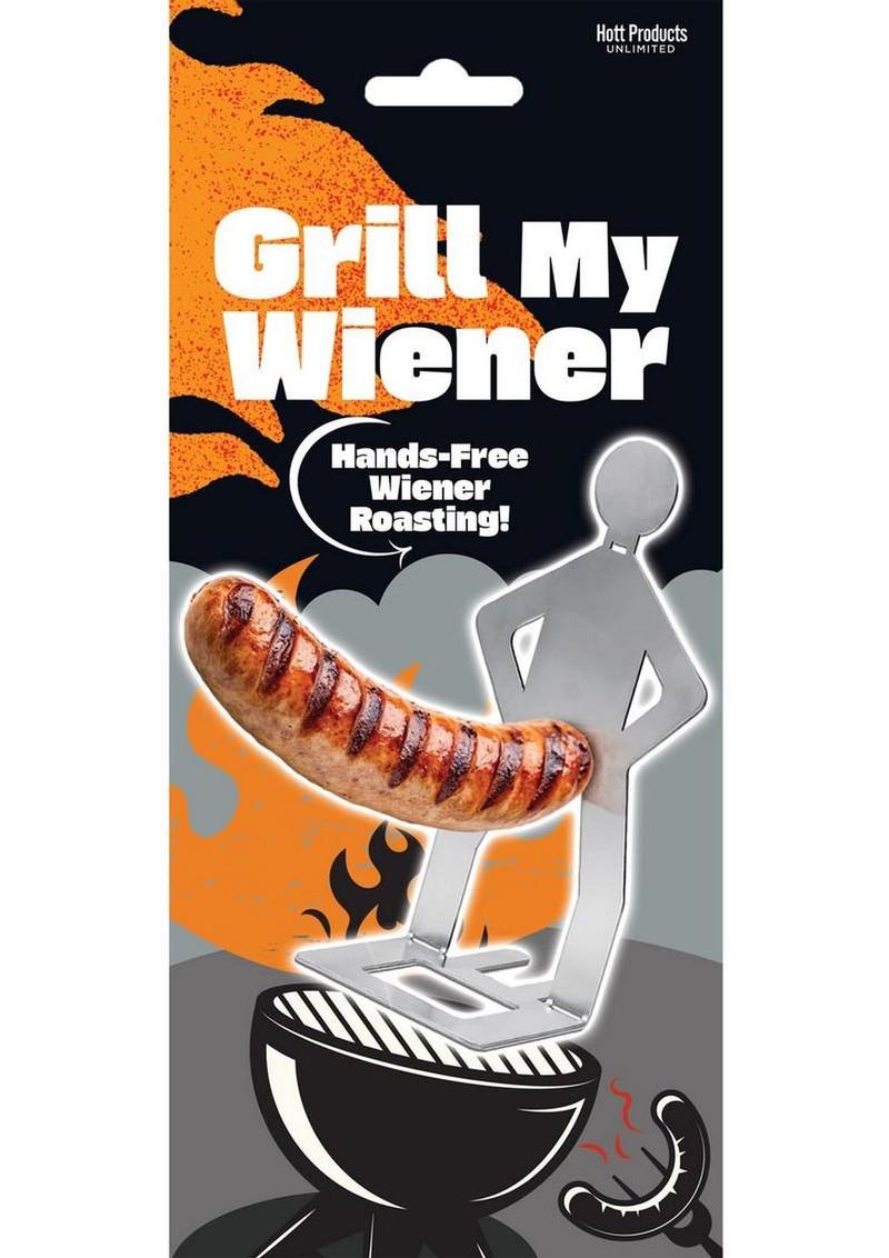 Grill My Wiener Hot Dog Grill Stand Stainless - Steel