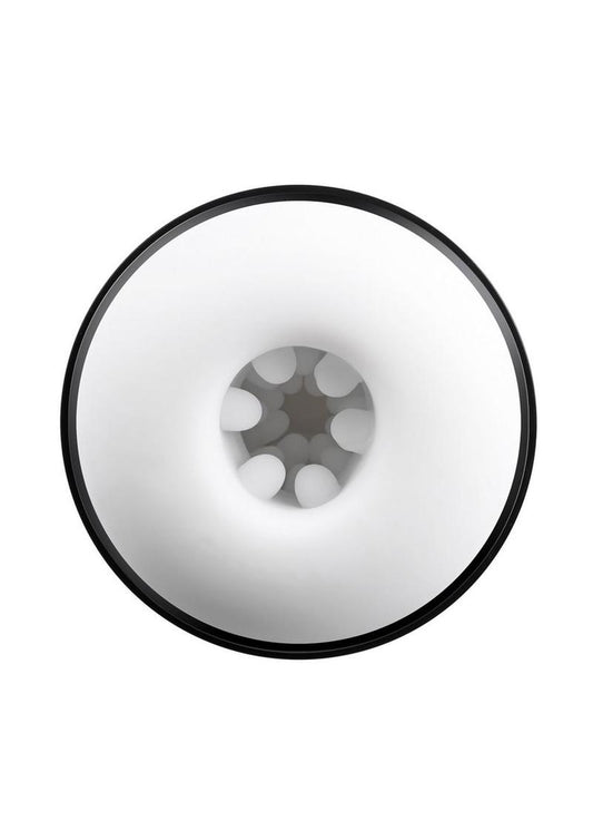 Gx Get Your Stroke On Rechargeable Silicone Thrusting Stroker - White