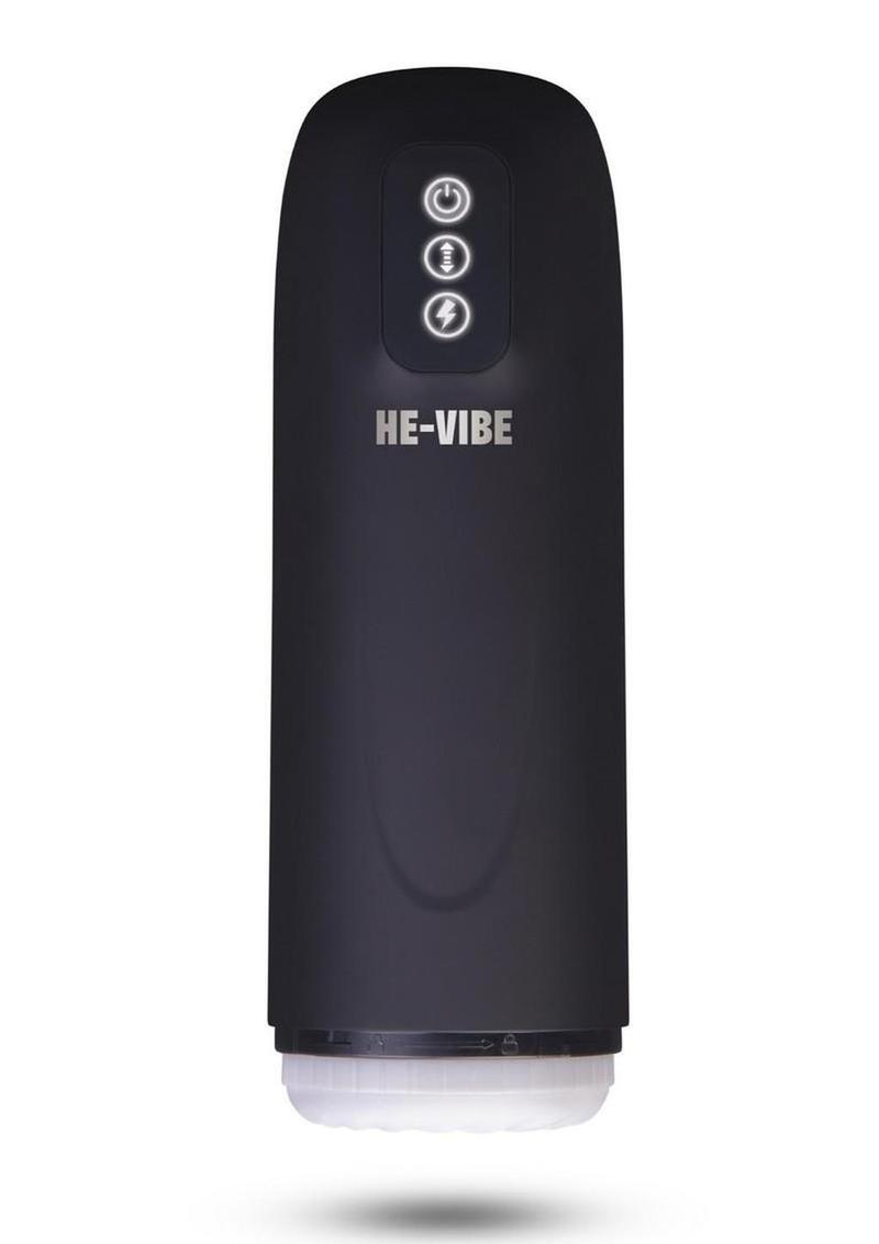 He-Vibe Power Thrust Pro Rechargeable Masturbator - Black/Frost