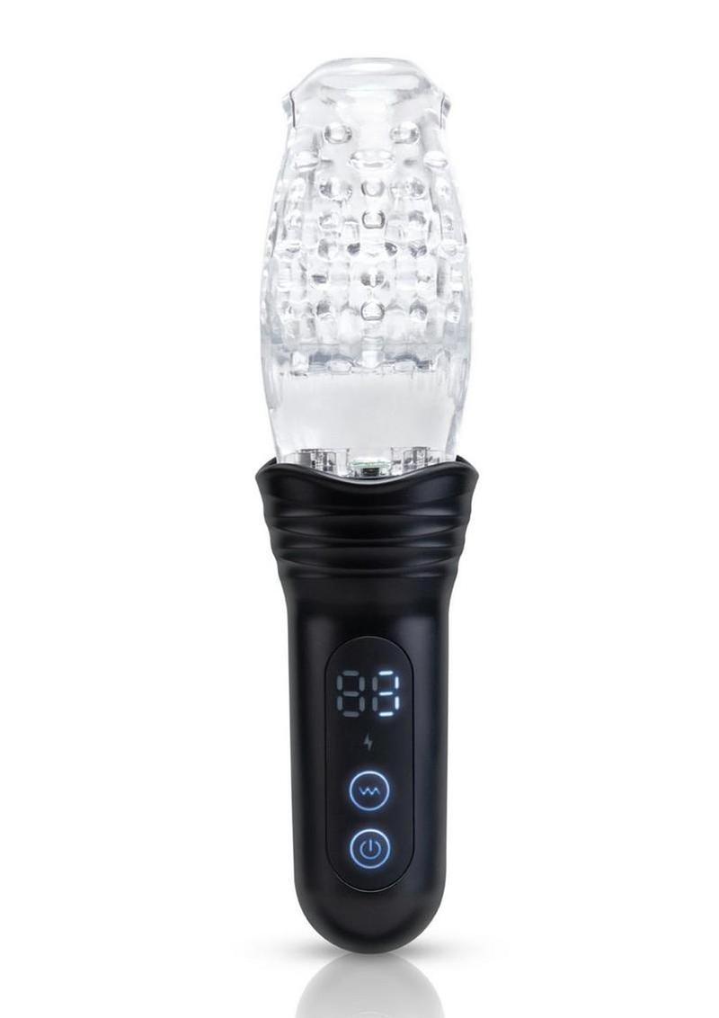 He-Vibe The Original Gluk Gluk Rechargeable Masturbator - Black/Clear