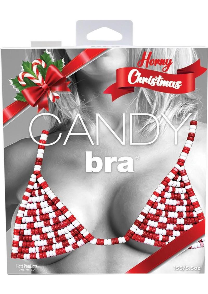 Horny Christmas Candy Bra - Peppermint