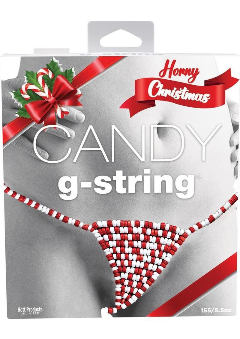 Horny Christmas Candy G-String - Peppermint
