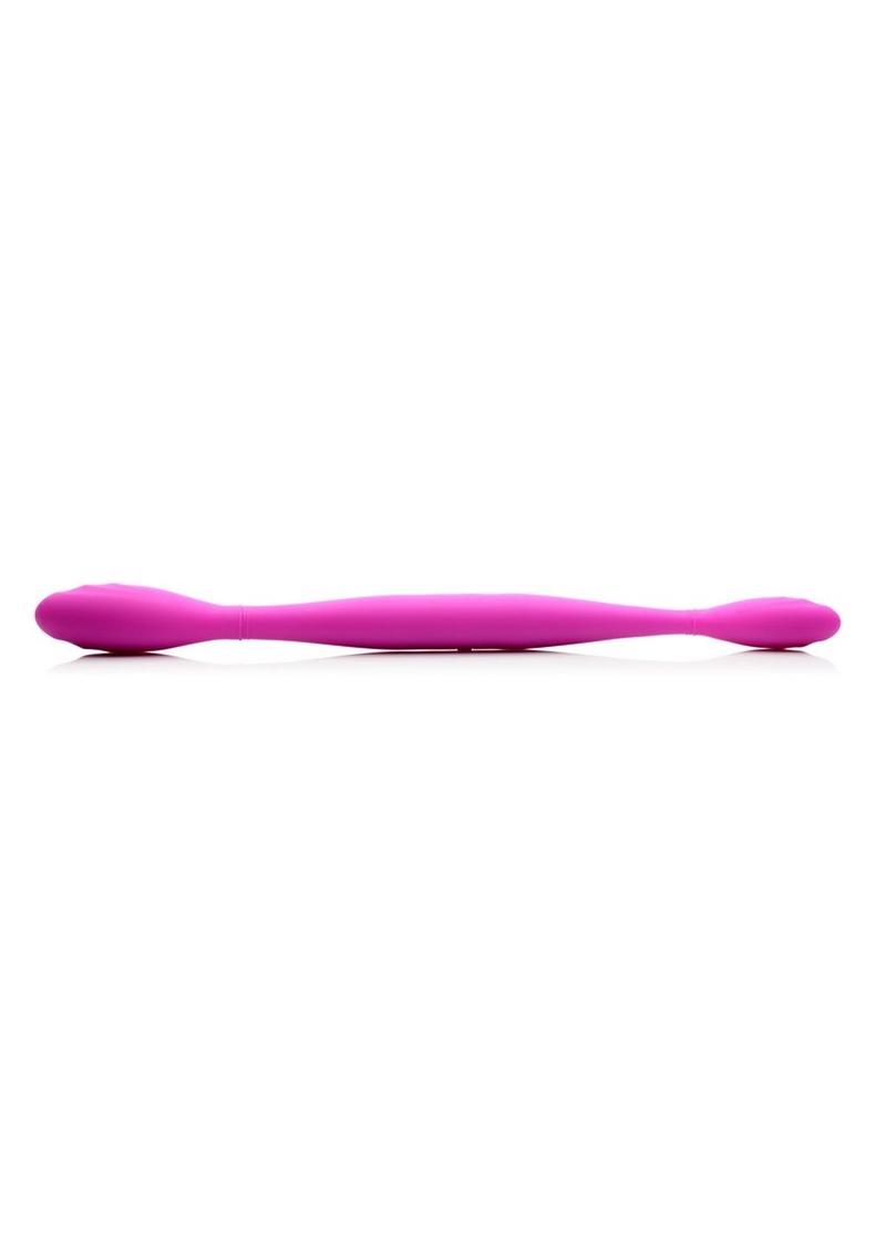 Inmi Double Thump 7x Flexible Rechargeable Silicone Dual Dildo - Pink