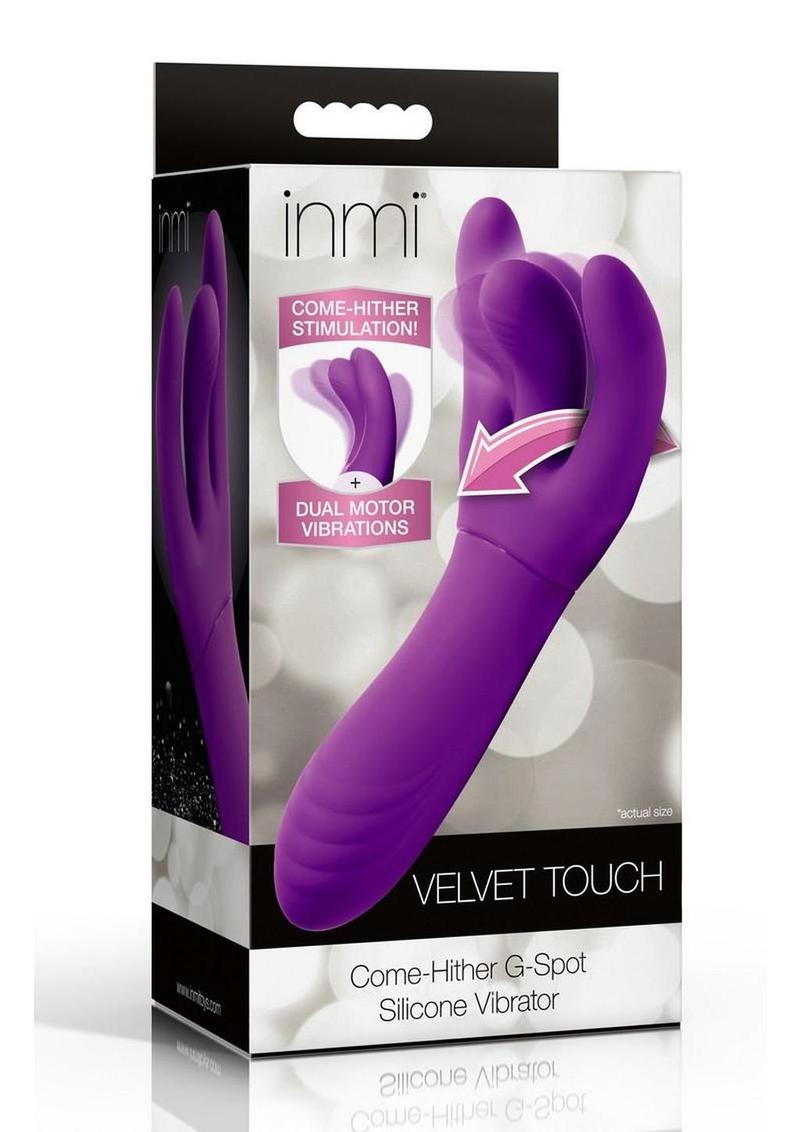 Inmi Velvet Touch Come-Hither G-Spot Rechargeable Silicone Vibrator - Purple
