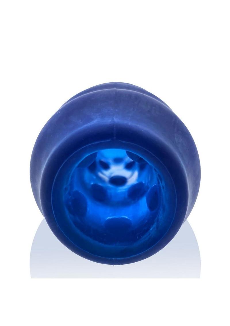 Invader Rippled Open-Ended Silicone Cocksheath Extender - Blue/Frost