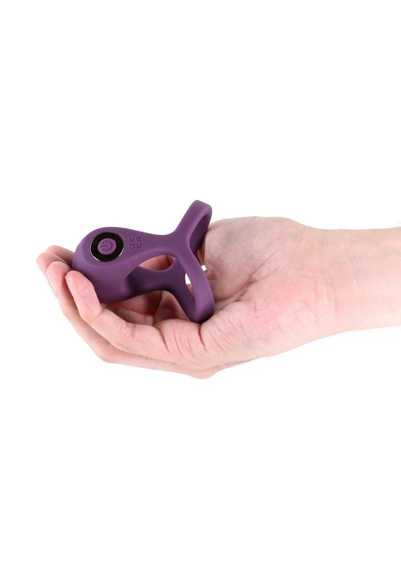Inya Valiant Rechargeable Silicone Cock and Ball Ring - Purple