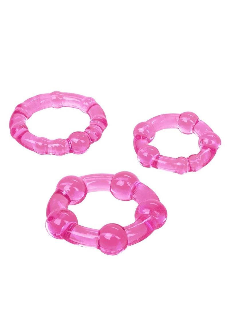 Island Rings Cock Rings - Pink - 3 Piece Set