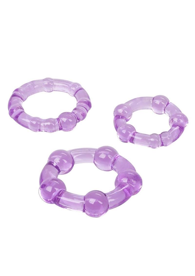 Island Rings Cock Rings - Purple - 3 Piece Set