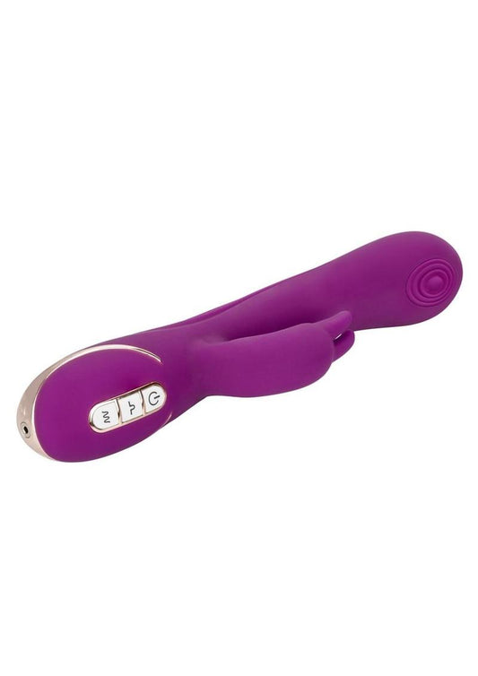 Jack Rabbit Signature Silicone Thumping Rabbit Vibrator Multi Function USB Rechargeable Waterproof - Purple