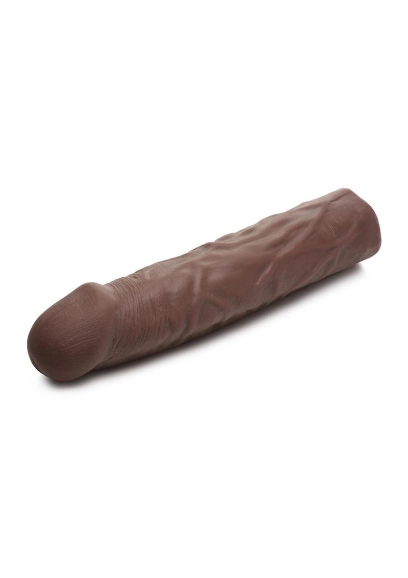 Jock Extra Long Penis Extension Sleeve - Chocolate - 1.5in