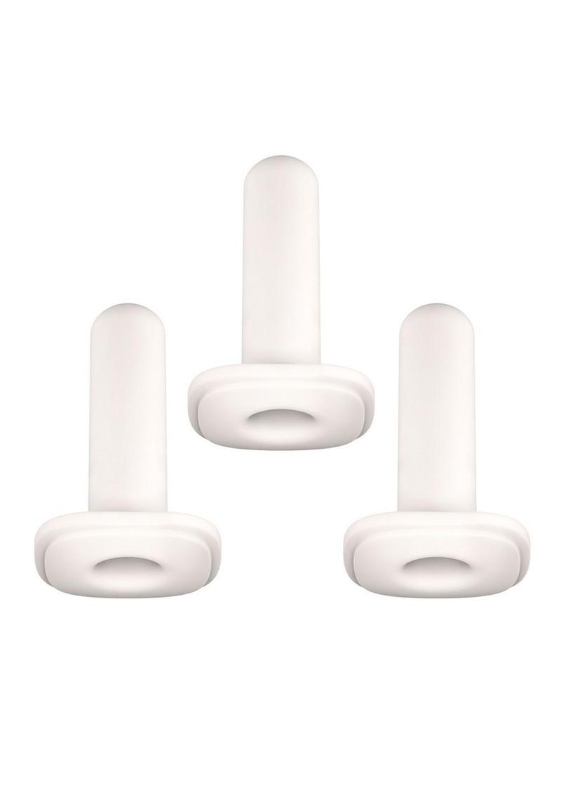 Kiiroo Onyx+ Replacement Sleeve - Clear/White - Standard Fit - 3 Per Pack