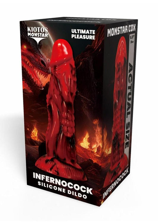 Kiotos Monstar Cox Inferno Silicone Cock with Suction Cup - Blue/Red