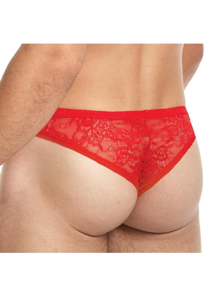 Lace King Lace Bikini - Red - Large/XLarge