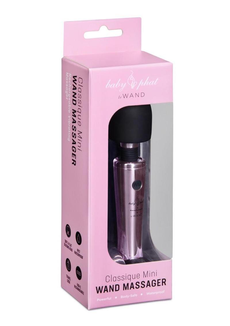Le Wand Baby Phat X Rechargeable Silicone Mini Wand - Black/Pink