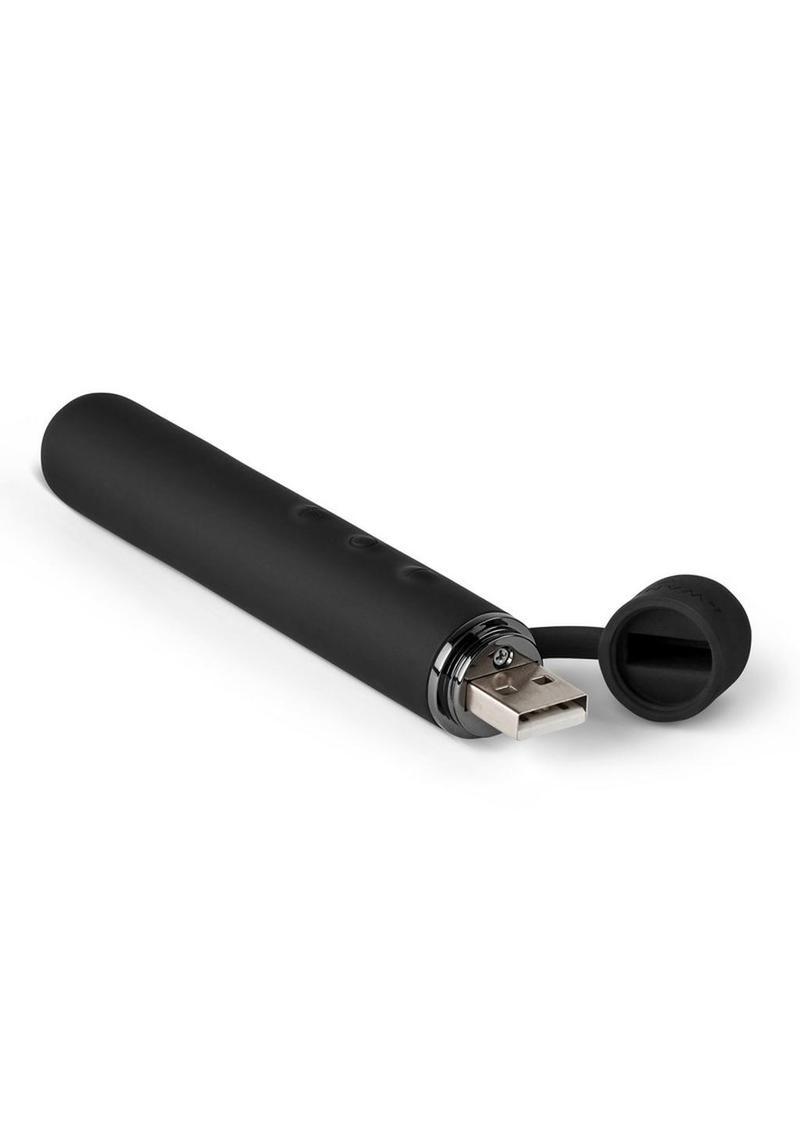 Le Wand Baton Rechargeable Silicone Vibrator - Black