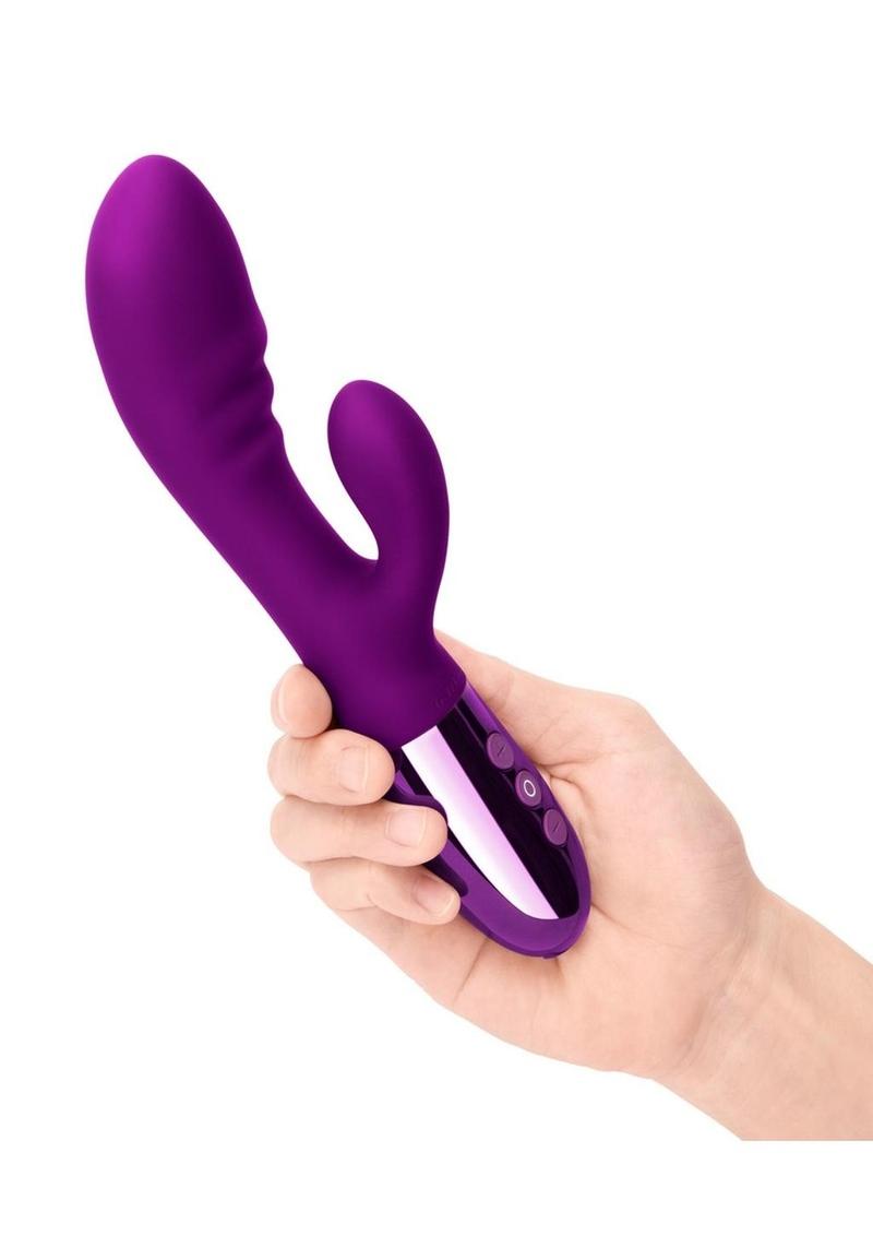 Le Wand Blend Rechargeable Siliconel Rabbit Vibrator - Cherry
