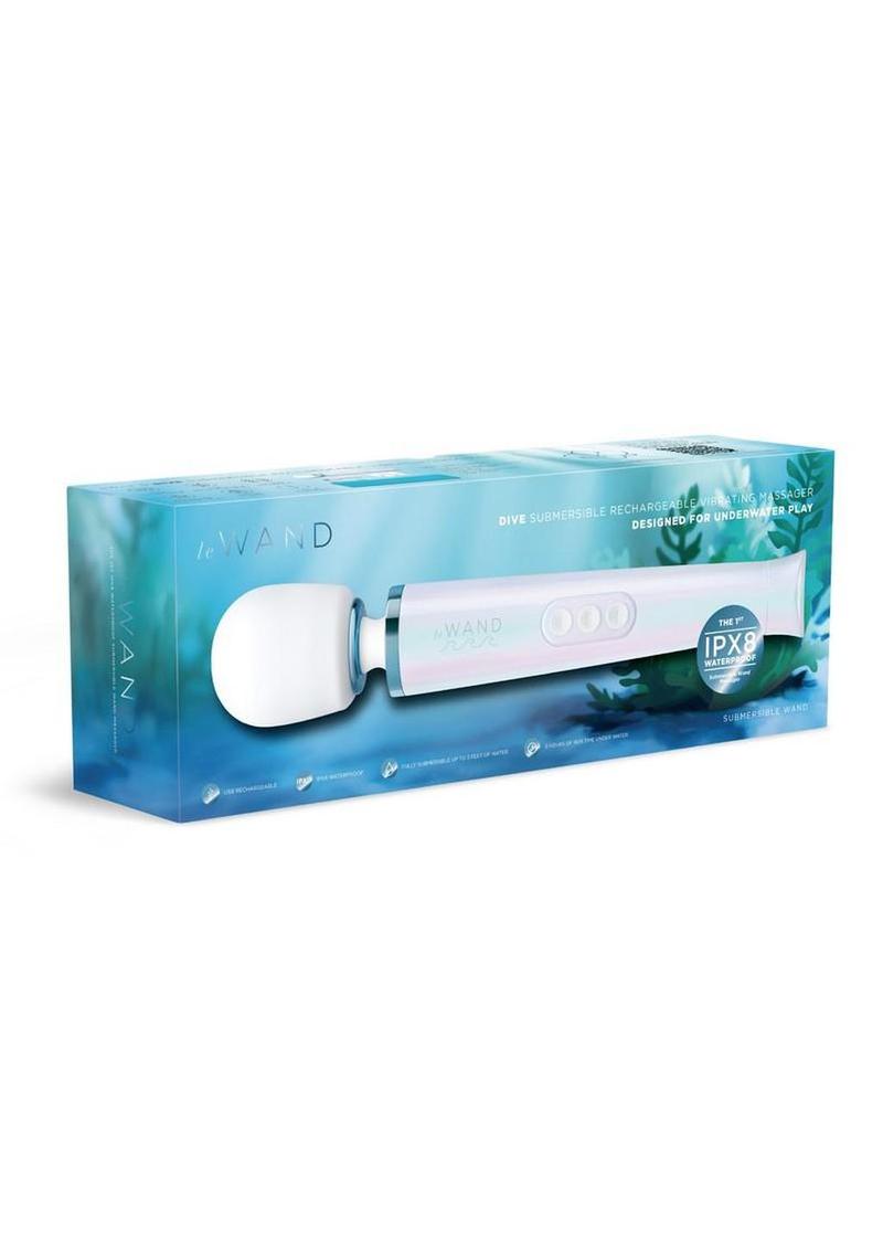 Le Wand Dive Submersible Silicone Rechargeable Wand - Seashell - Teal