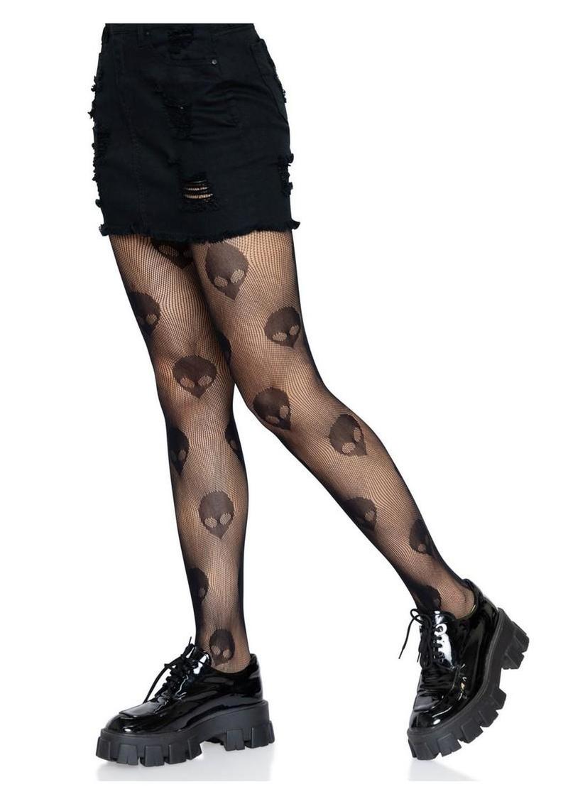 Leg Avenue Alien Net Tights - Black - One Size