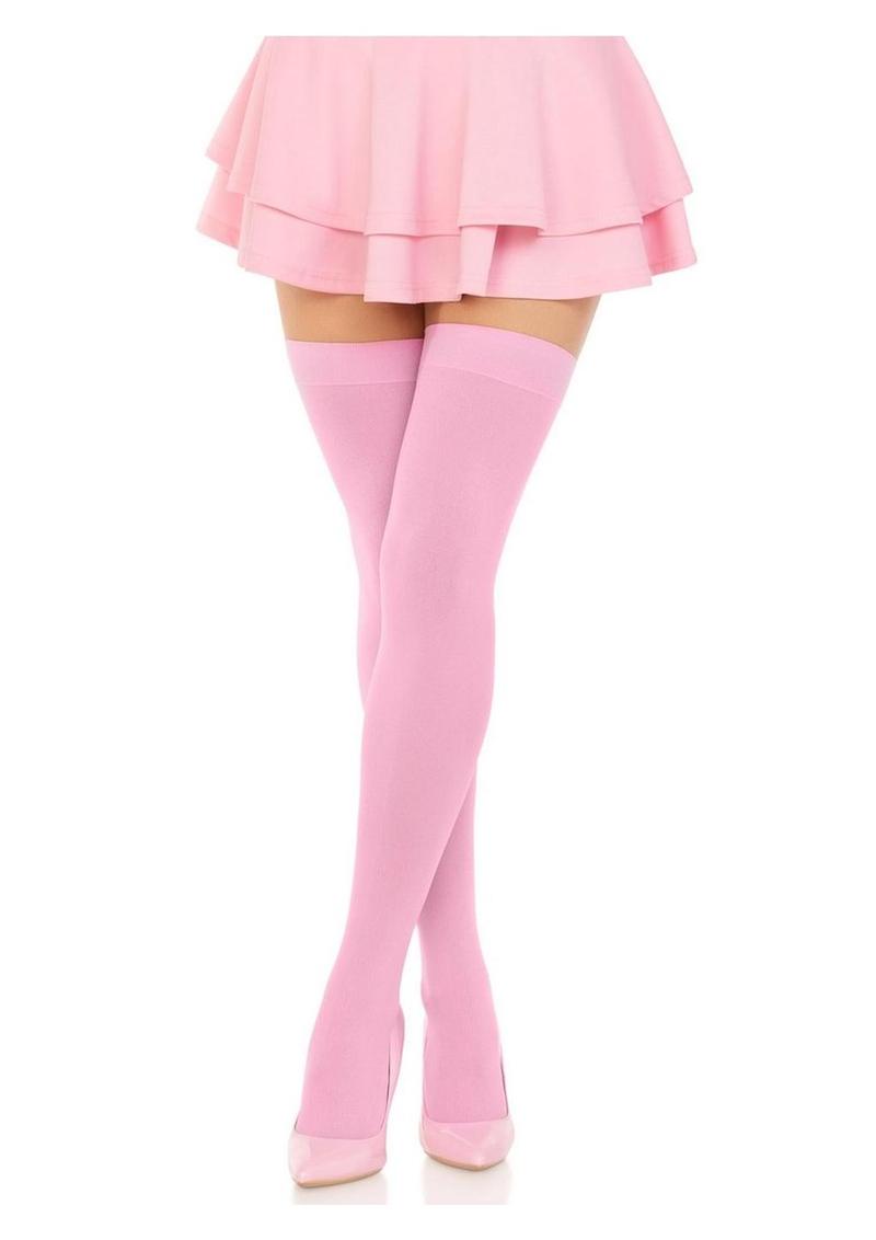 Leg Avenue Nylon Over The Knee - Pink - One Size